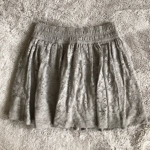 Gray lace skirt